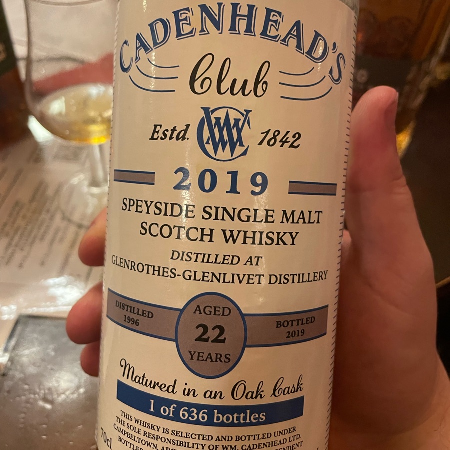 Glenrothes-Glenlivet 1996/2019 (Cadenhead's Club)