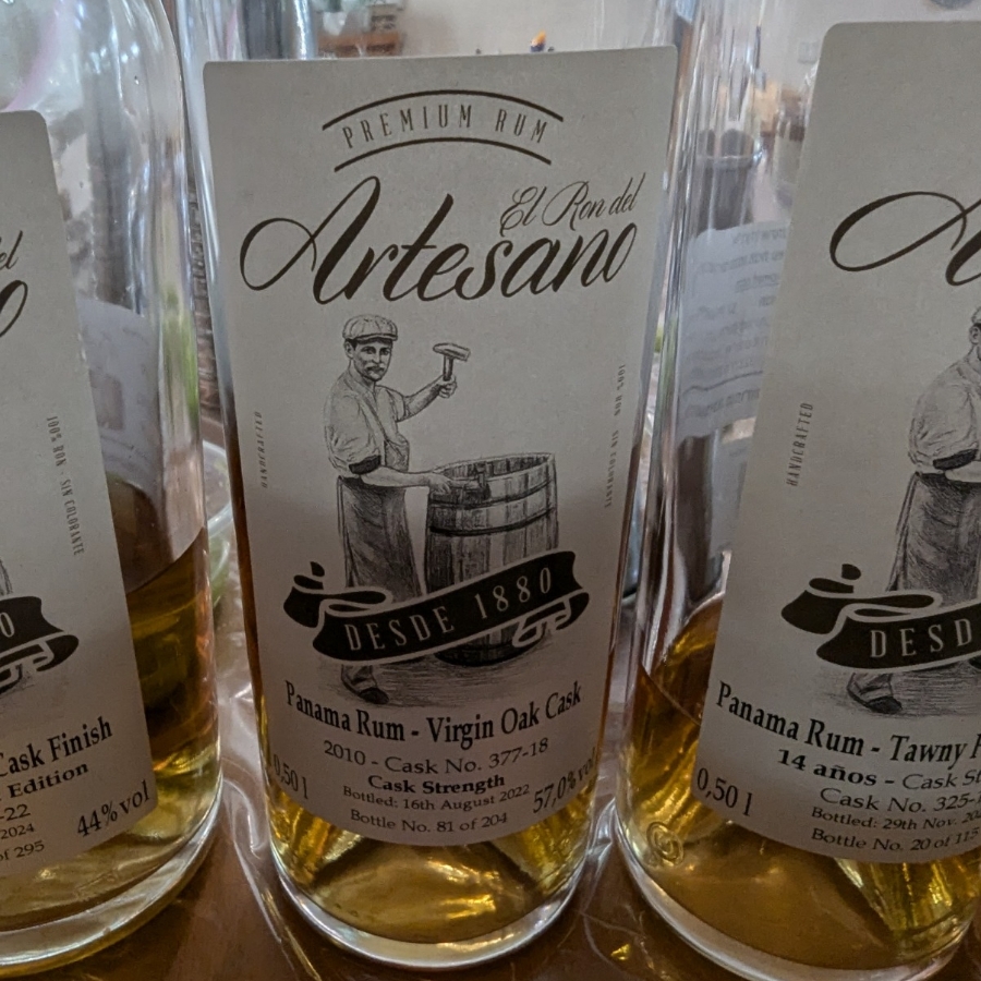 Artesano Panama Rum - Virgin Oak Cask - 2010 - Cask No. 377-18 - Cask Strength