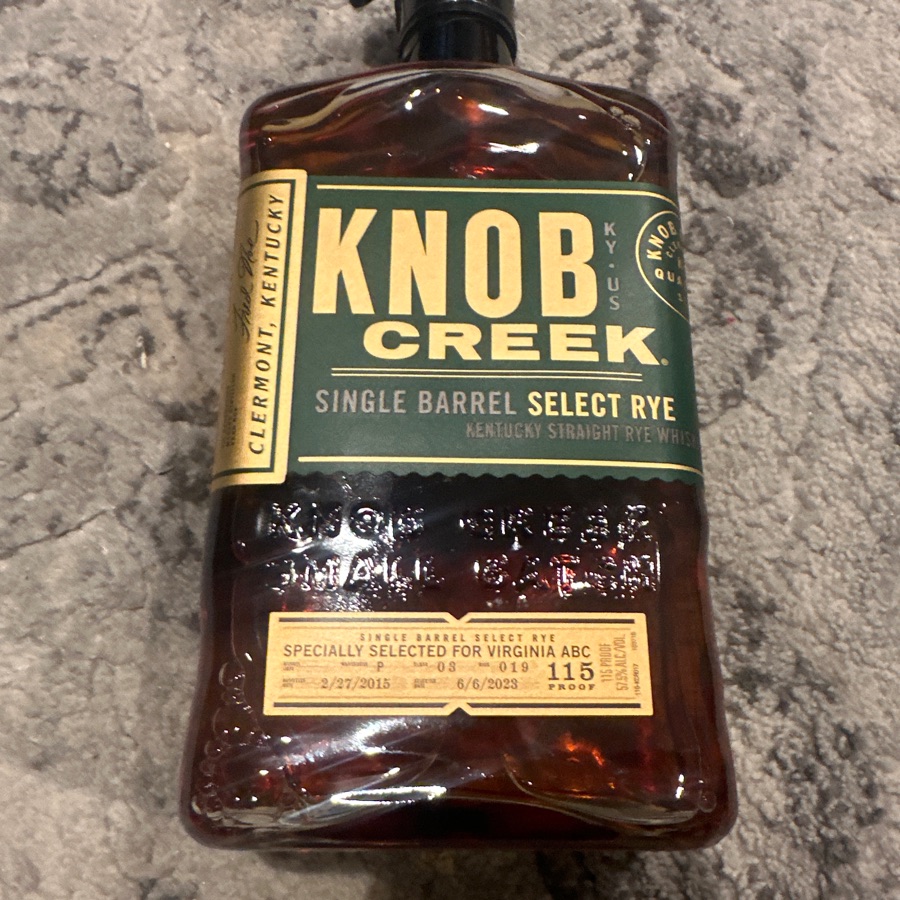 Knob Creek Single Barrel W-P, F-3, R-19 (VA ABC)