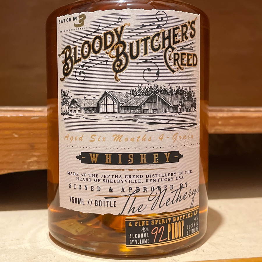 Jeptha Creed Bloody Butcher's Creed 4-Grain Whiskey Batch 3