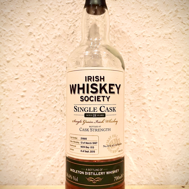 Irish Whiskey Society Single Cask 18 years old (2015)