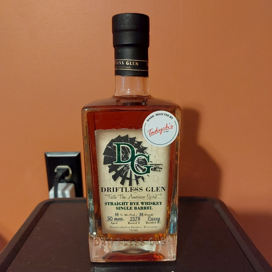 Driftless Glen Straight Rye Whiskey Single Barrel Select (Tadych's)
