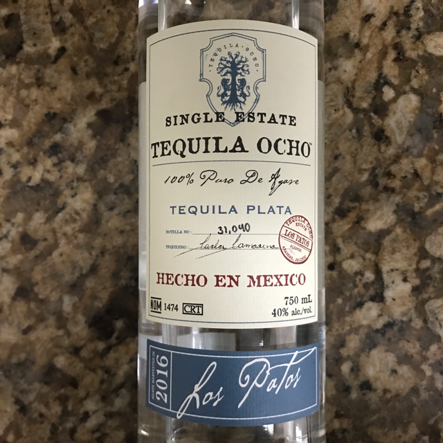 Tequila Ocho Plata Los Patos 2016