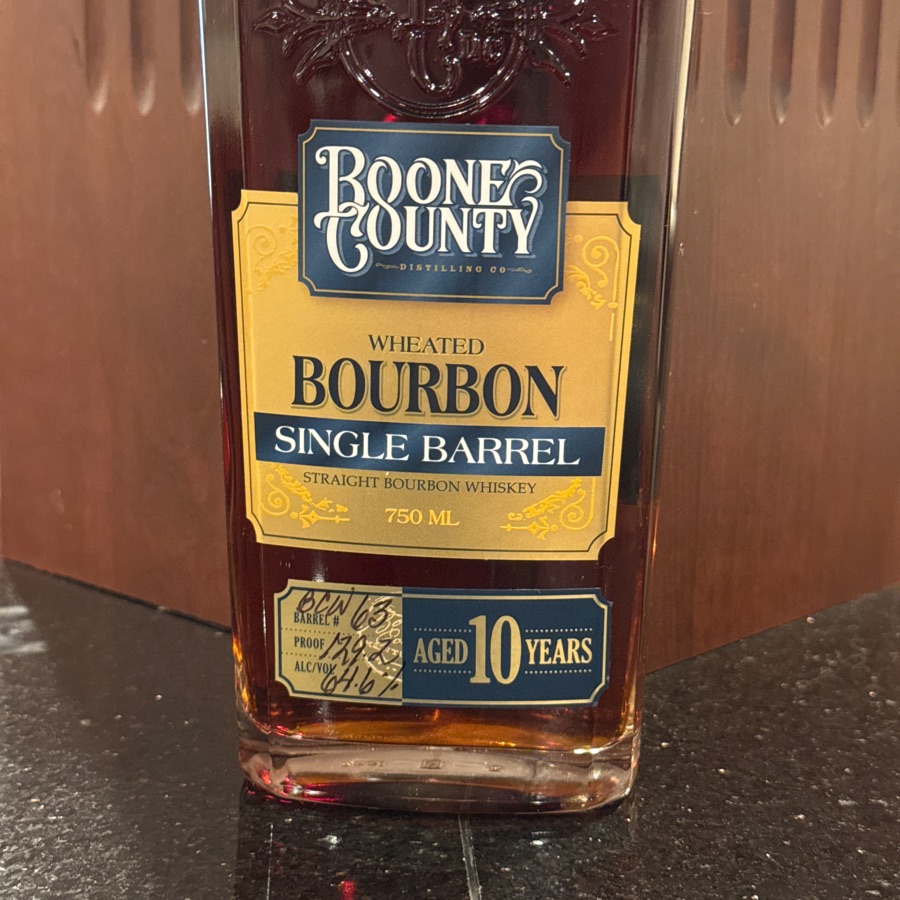 Boone County 10 Year Single Barrel Wheated