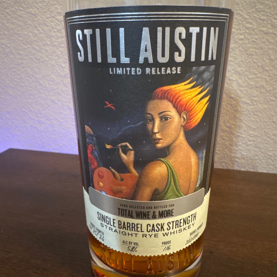 Still Austin Single Barrel Cask Strngth Rye (Total Wine pick Barrel 20210901-1)