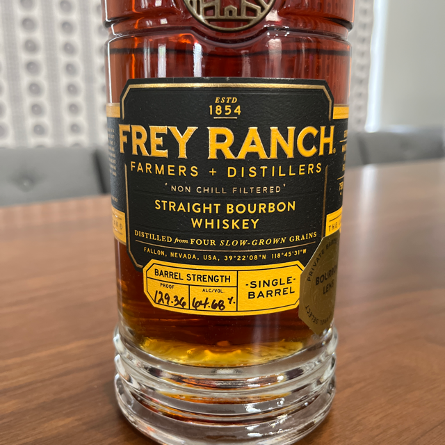 Frey Ranch Single Barrel Barrel Strength Private Barrel Select