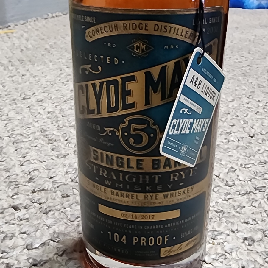 Clyde May's 5 Year Single Barrel Rye (#909) ~ A&B Liquor - Clinton Twp, MI