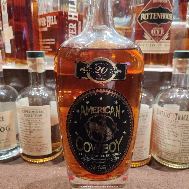 American Cowboy 20 l years old little barrel bourbon