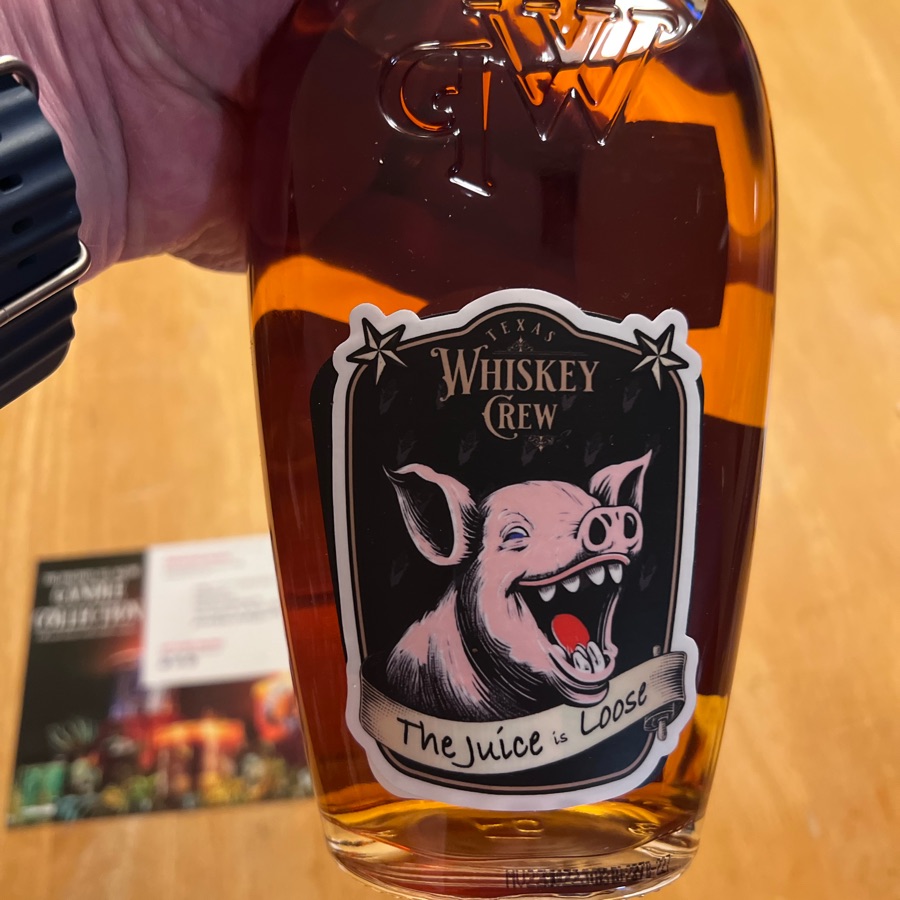 WhistlePig 6 Year Piggyback Rye (The Juice is Loose) Texas Whiskey Crew Single Barrel # 6242