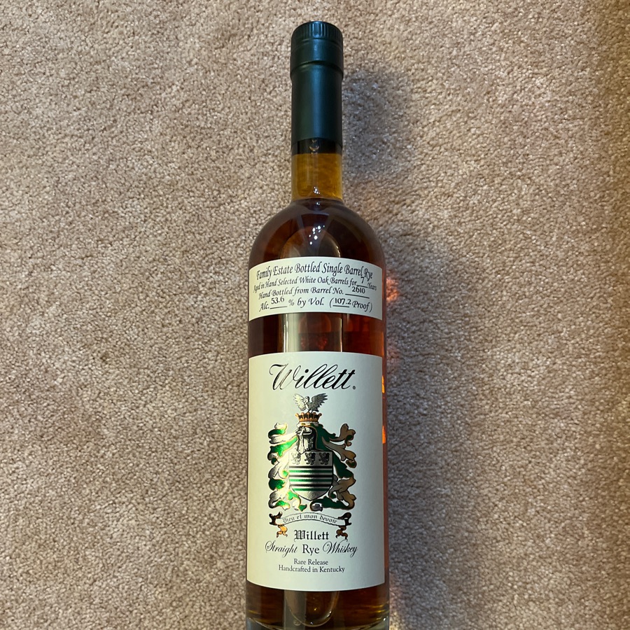 Willett Estate Bottled Single Barrel
7 Year, Barrel No. 2610