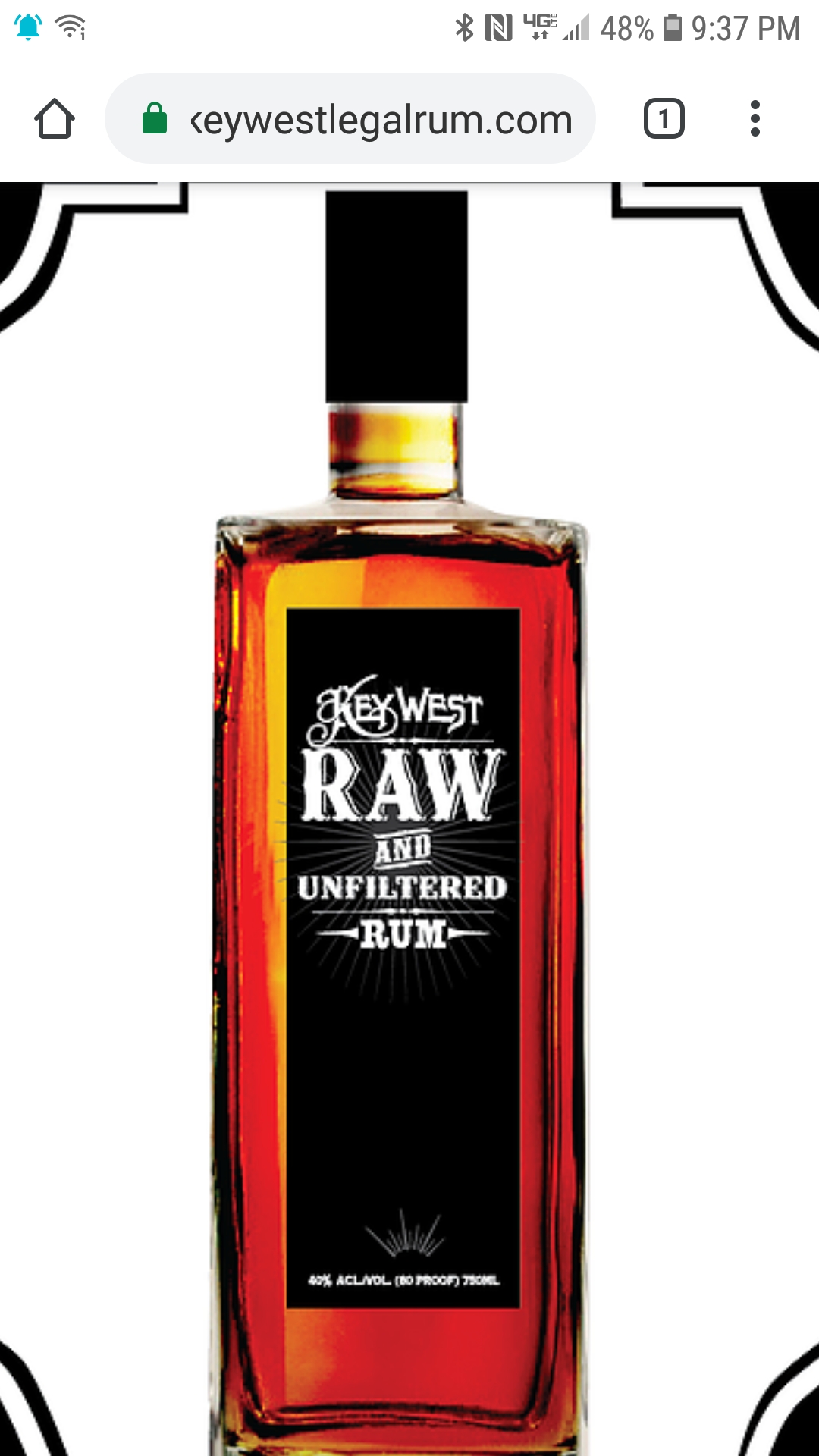 Key West Raw and Unfiltered Rum