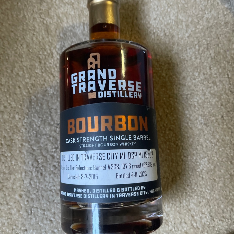 Grand Traverse Distillery Single Barrel Cask Strength Bourbon (Barrel #338)