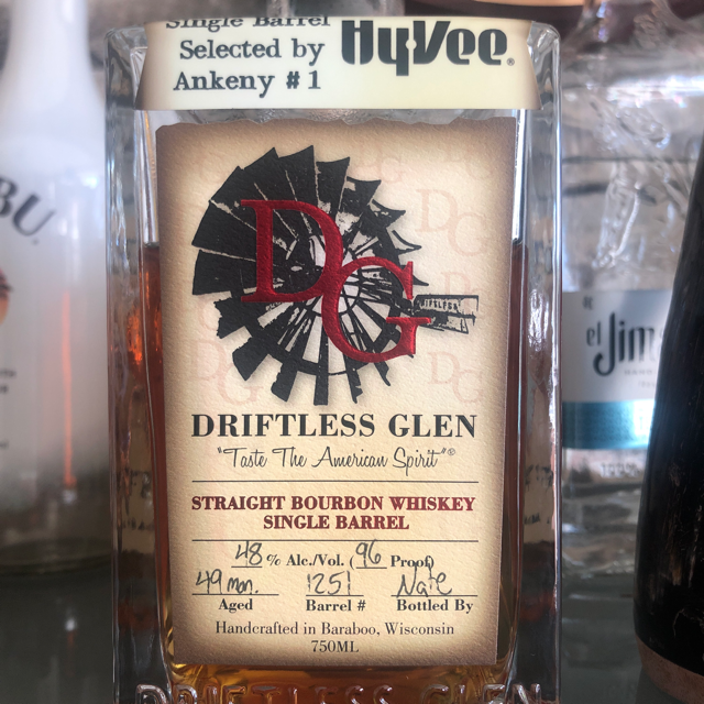 Driftless Glen Single Barrel Straight Bourbon (Ankeny #1 HyVee)