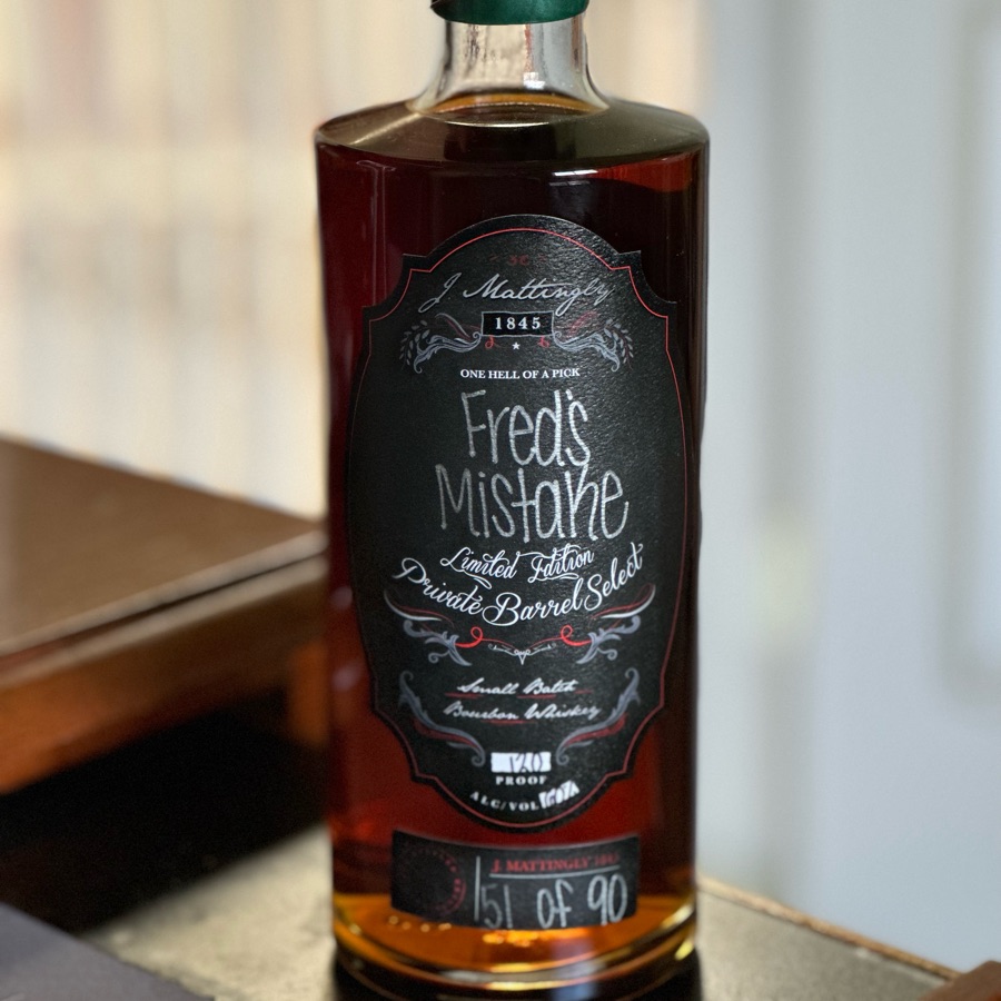 J. Mattingly 1845 Private Barrel Select Bourbon "Fred's Mistake"