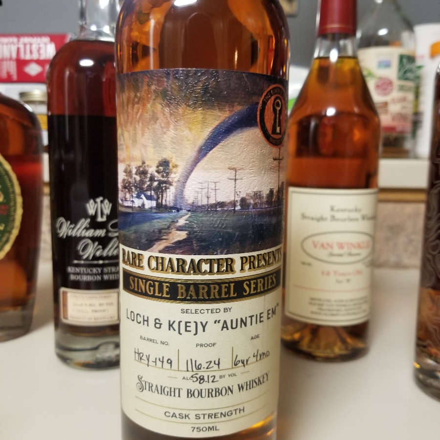 Rare Character single barrel series cask strength bourbon "auntie em"
