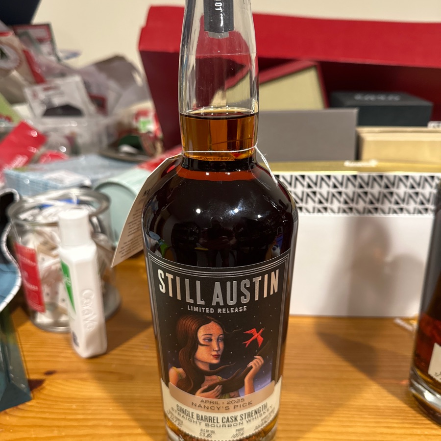 Still Austin Single Barrel Cask Strength Straight Bourbon Whiskey "April 2025 Nancy's Pick"