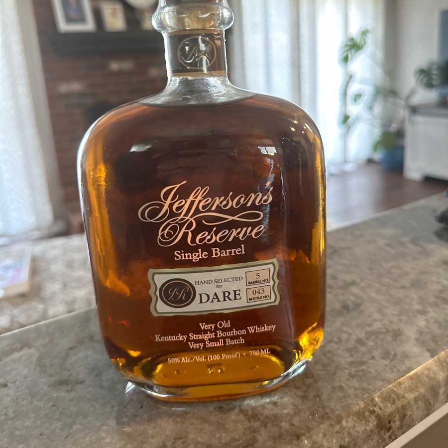 Jefferson's Reserve Single Barrel DARE County Pick