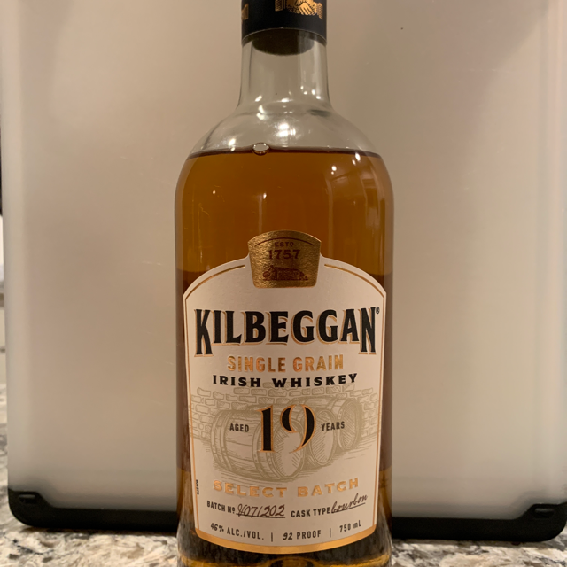 Kilbeggan Single Grain Irish Whiskey 19 Years Select Batch