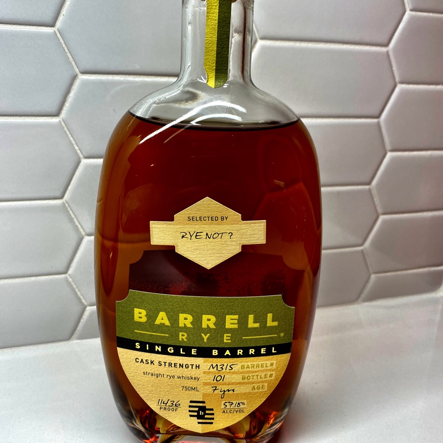 Barrell Single Barrel Rye M315 Rye Not?