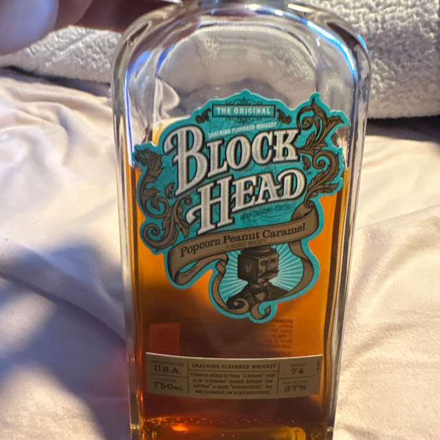 Block Head Popcorn Peanut Caramel Flavored Whiskey