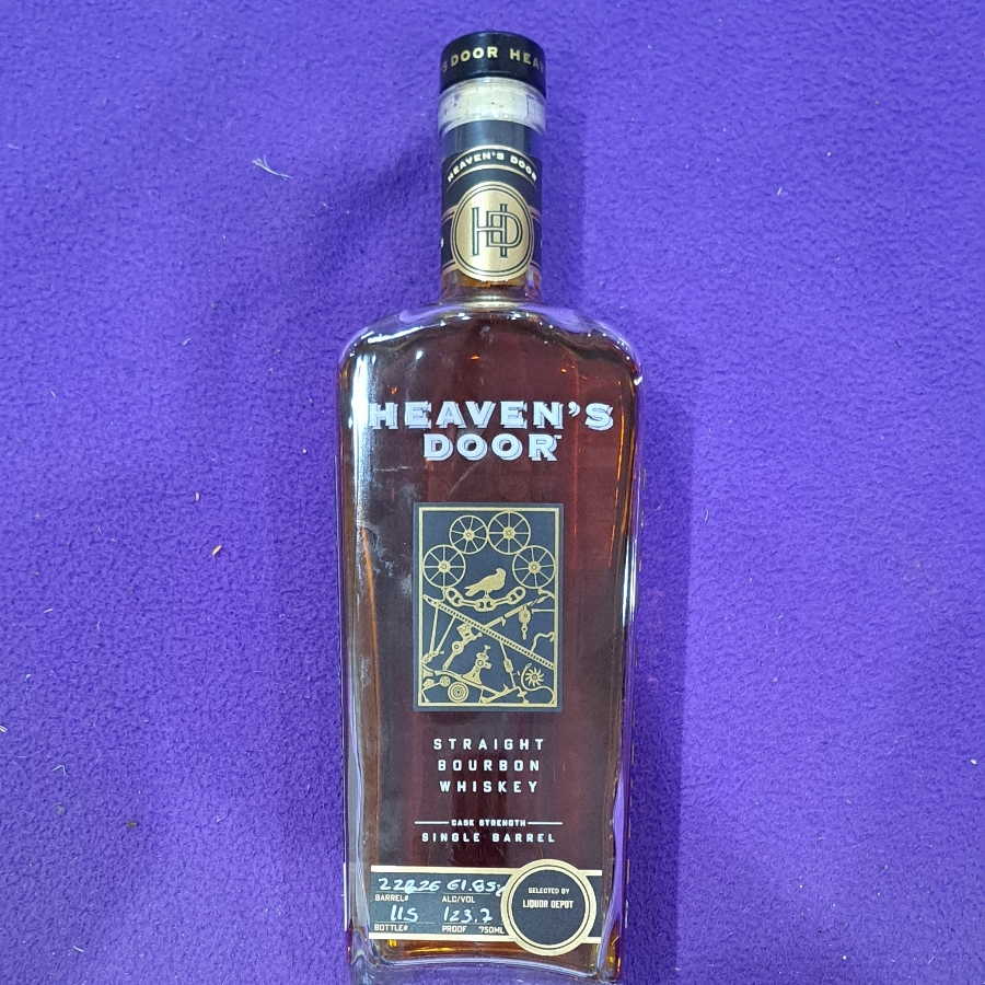 Heaven's Door straight bourbon whiskey cask strength single barrel (Liquor Depot 2022)