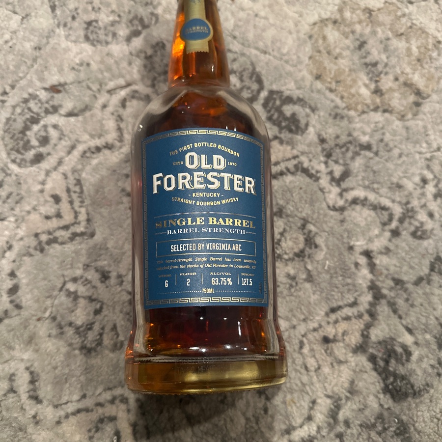 Old Forester Single Barrel Barrel Strength, W-G, F-2 (VA ABC 2024)