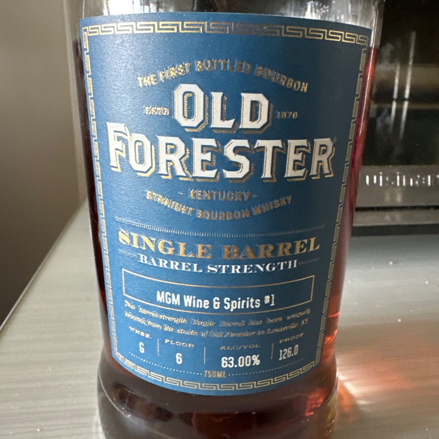 Old Forester Single Barrel (MGM Wine & Spirits #1)