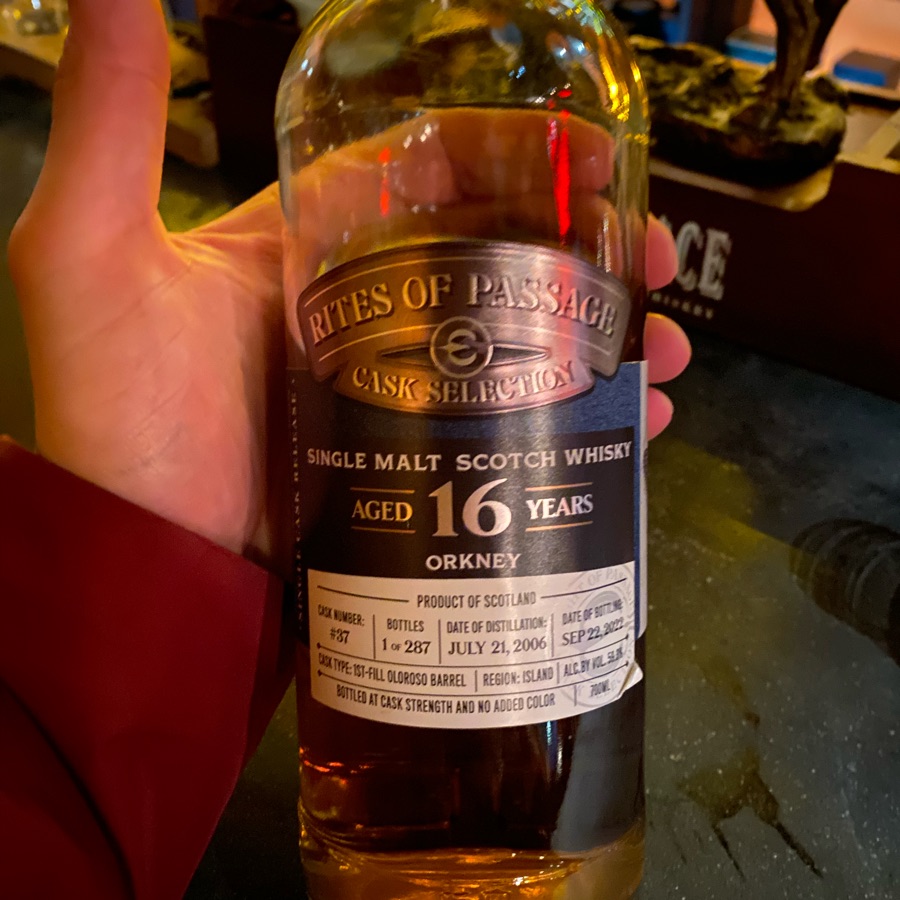 rites of passage cask selection 16 year single malt scotch whisky