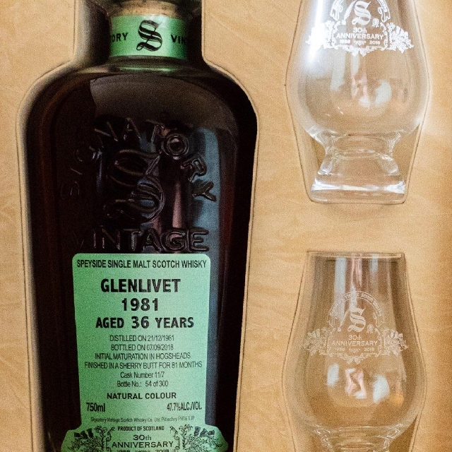 Signatory Vintage 30th Anniversary Glenlivet 1981 36-Year-Old