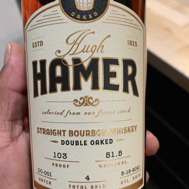 Hugh Hamer straight bourbon double oaked