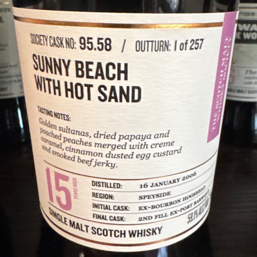 SMWS 95.58 Sunny Beach with Hot Sand (Singleton)