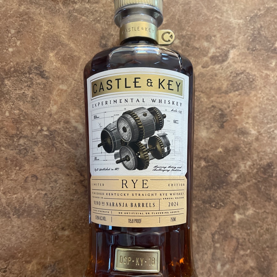 Castle & Key Experimental Series Rye Whiskey Finished in Vino de Naranja Barrels