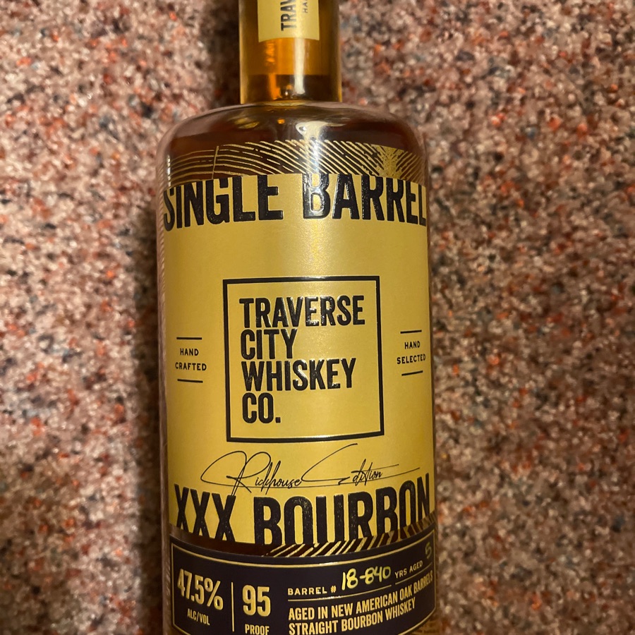 Traverse City Whiskey Co. XXX Straight Bourbon Whiskey Single Barrel
