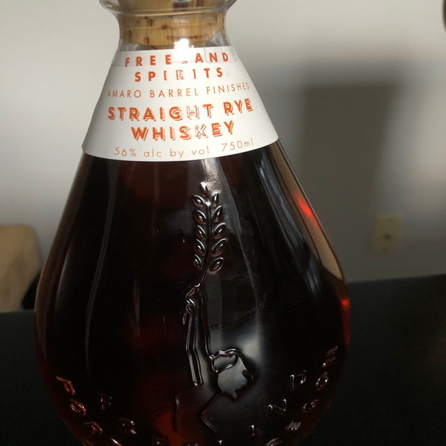 Freeland Spirits Straight Rye Amaro Barrel Finished