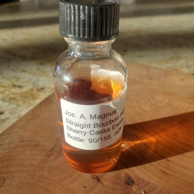 Joseph Magnus straight bourbon whiskey finished in sherry casks exclusive private barrel