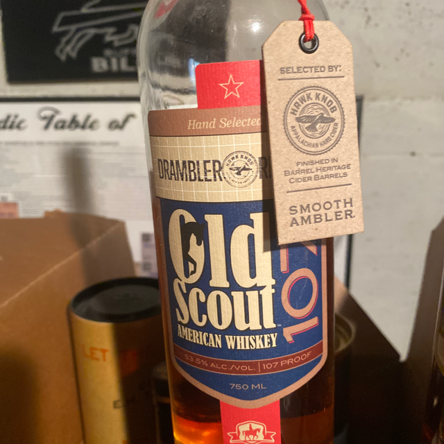Smooth Ambler Old Scout 107 Drambler Reserve Hawk Knob finished in Barrel Heritage Cider Barrels