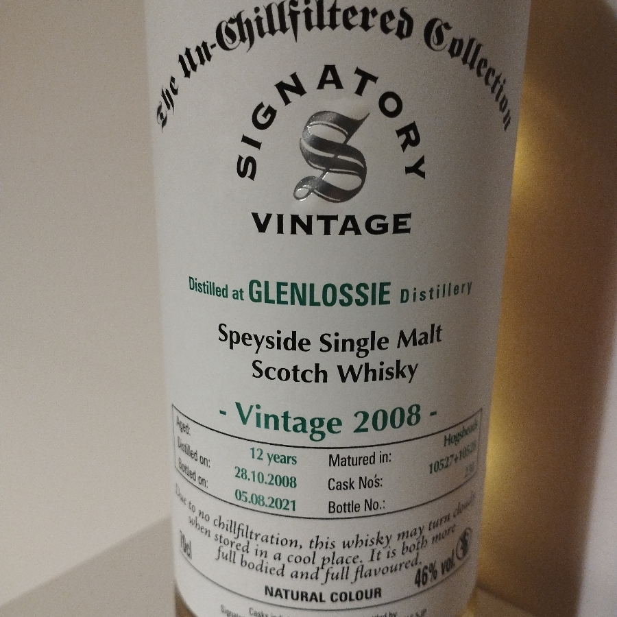 GLENLOSSIE 12 Signatory Vintage 2008