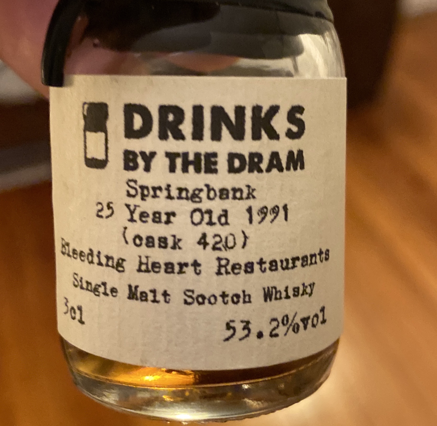 Springbank 25 Year Old 1991