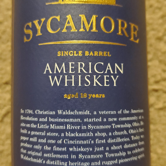 Sycamore 12 Year Single Barrel