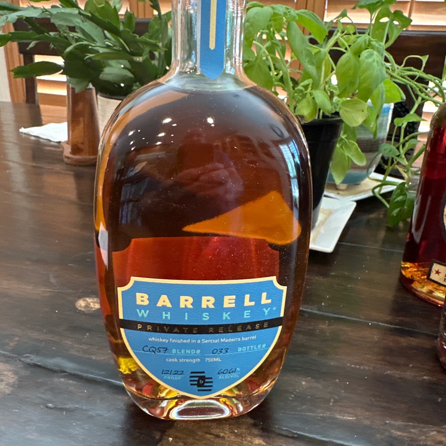 Barrell Whiskey Private Release CQ57 finished in a Sercial Madeira barrel