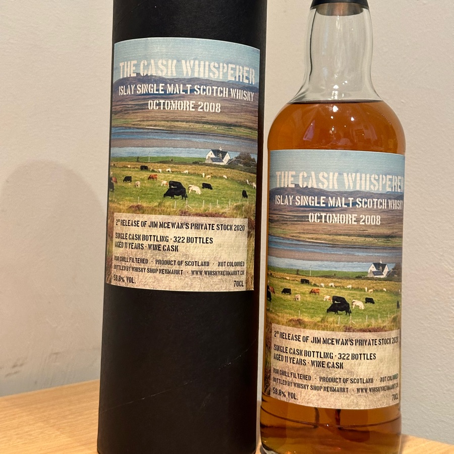 The Cask Whisperer: Jim McEwan's Private Stock 2nd release 2020 Octomore 2008 Wine Cask