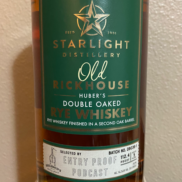 Starlight Old Rickhouse Huber's Double Oaked Rye