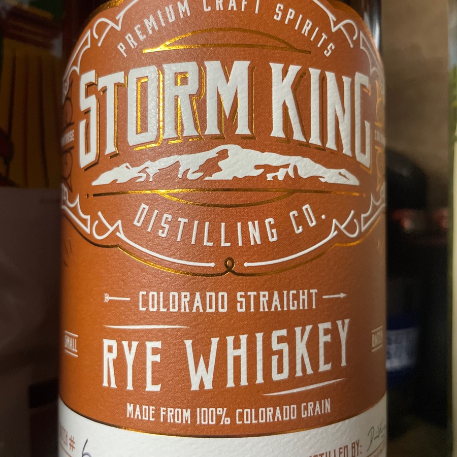 Storm King Colorado Straight Rye Whiskey