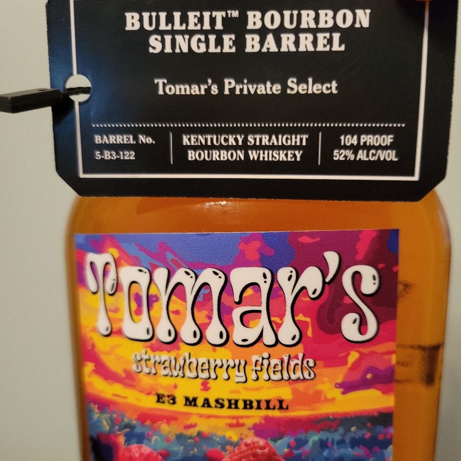 Tomar's Strawberry Fields Bulleit Single Barrel E3 Mashbill