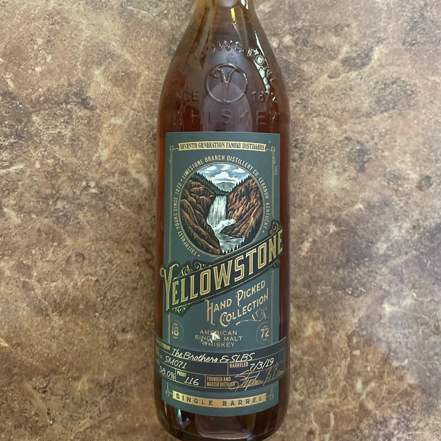 Yellowstone Hand Picked Collection Single Barrel American Single Malt Whiskey - Bourbon Bros & SLBS
