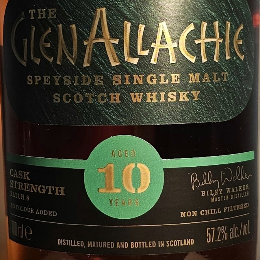 GlenAllachie Speyside Single Malt Scotch Whisky  - 10 Years Old -  Batch 8