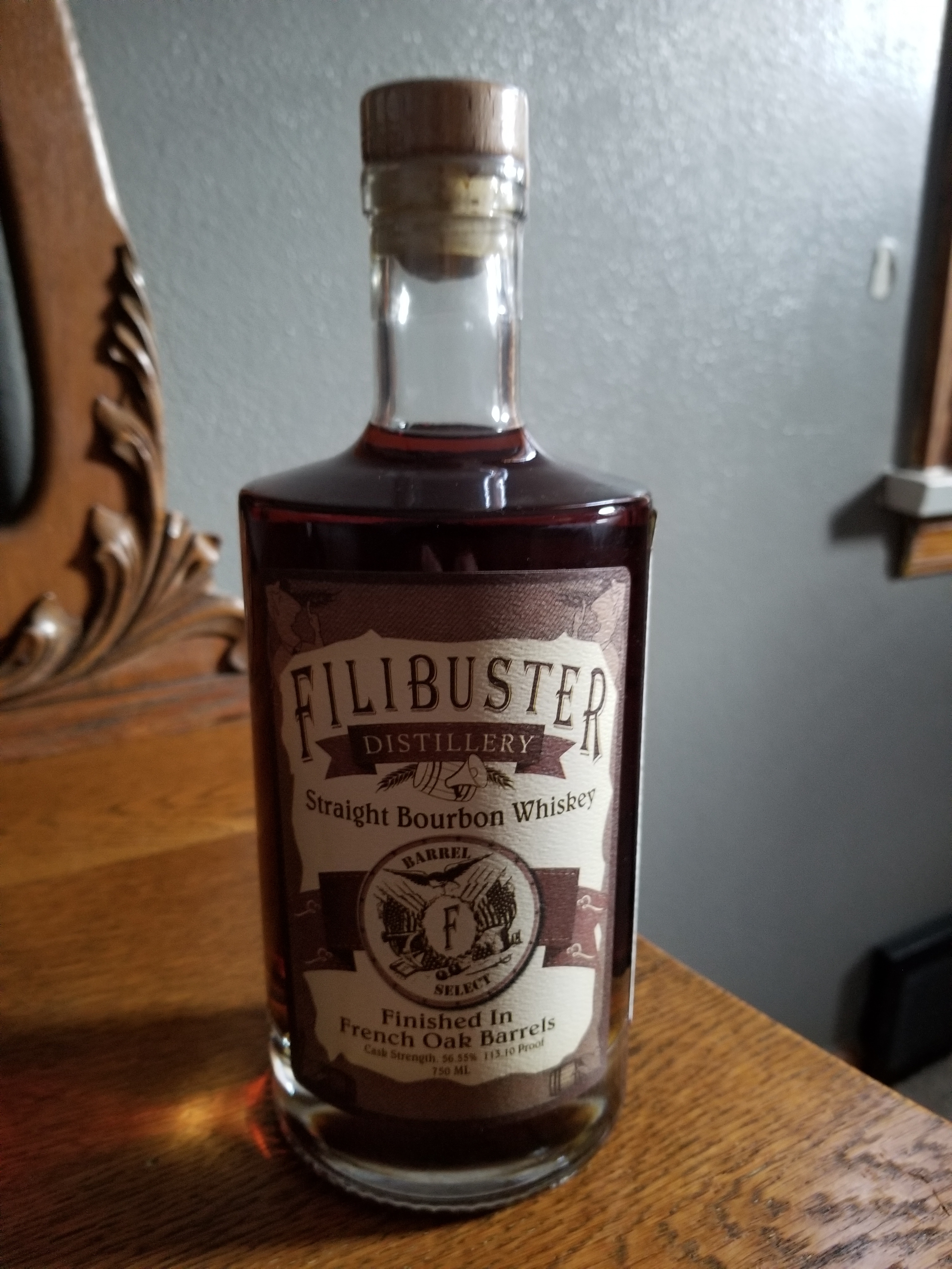 Filibuster Barrel Select Straight Bourbon Finished in French Oak (Wine & Cheese Place)