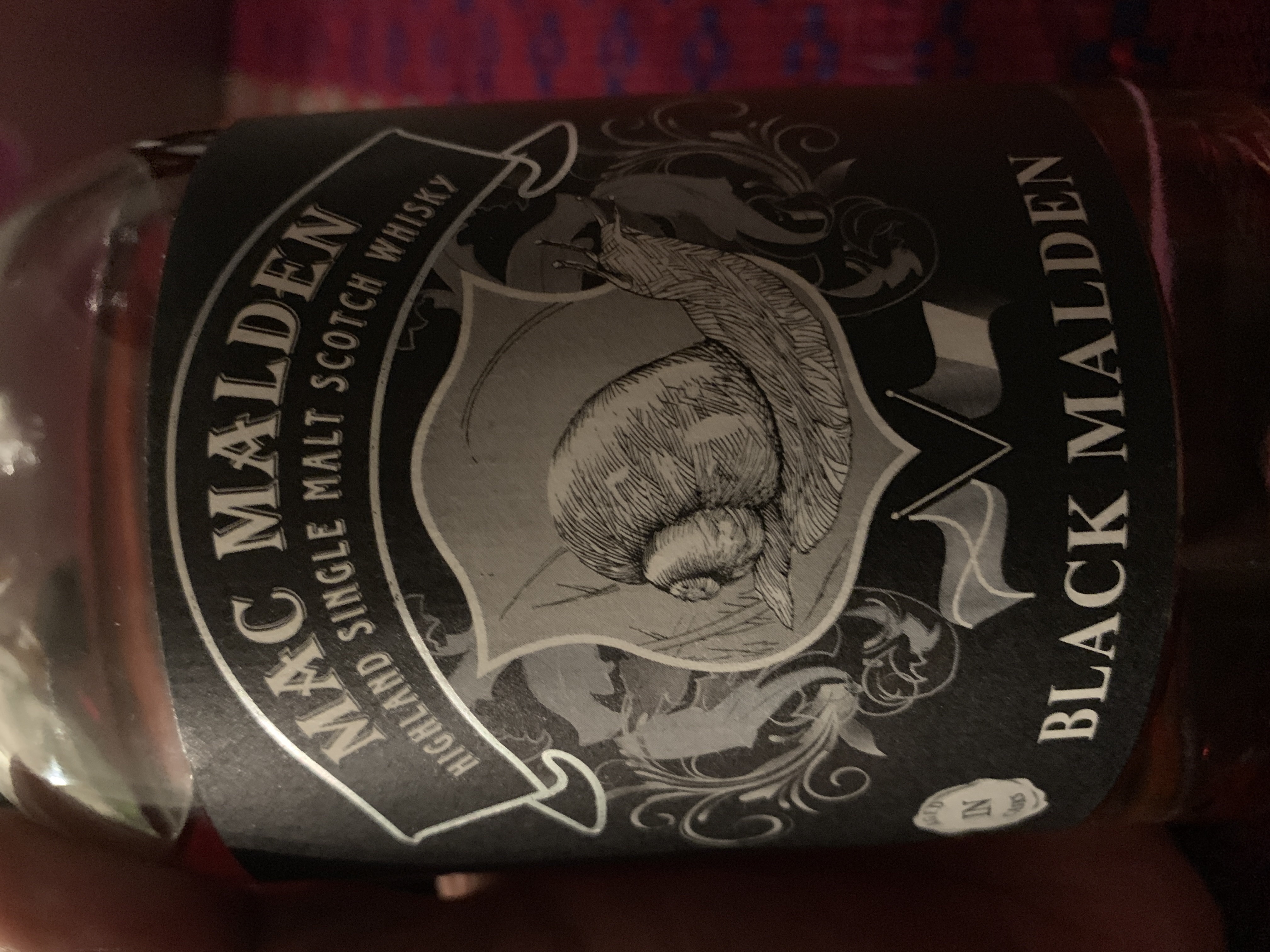 Mac Malden highland single malt scotch whiskey