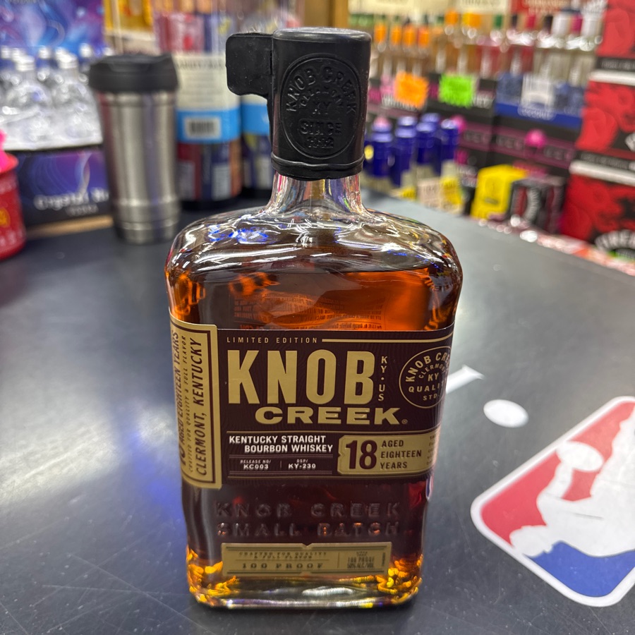 knob creek straight bourbon whiskey
 18 years