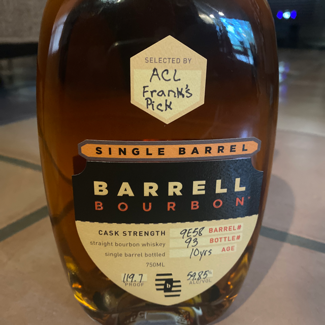 Barrell Bourbon 9E58 ACL Franks Pick